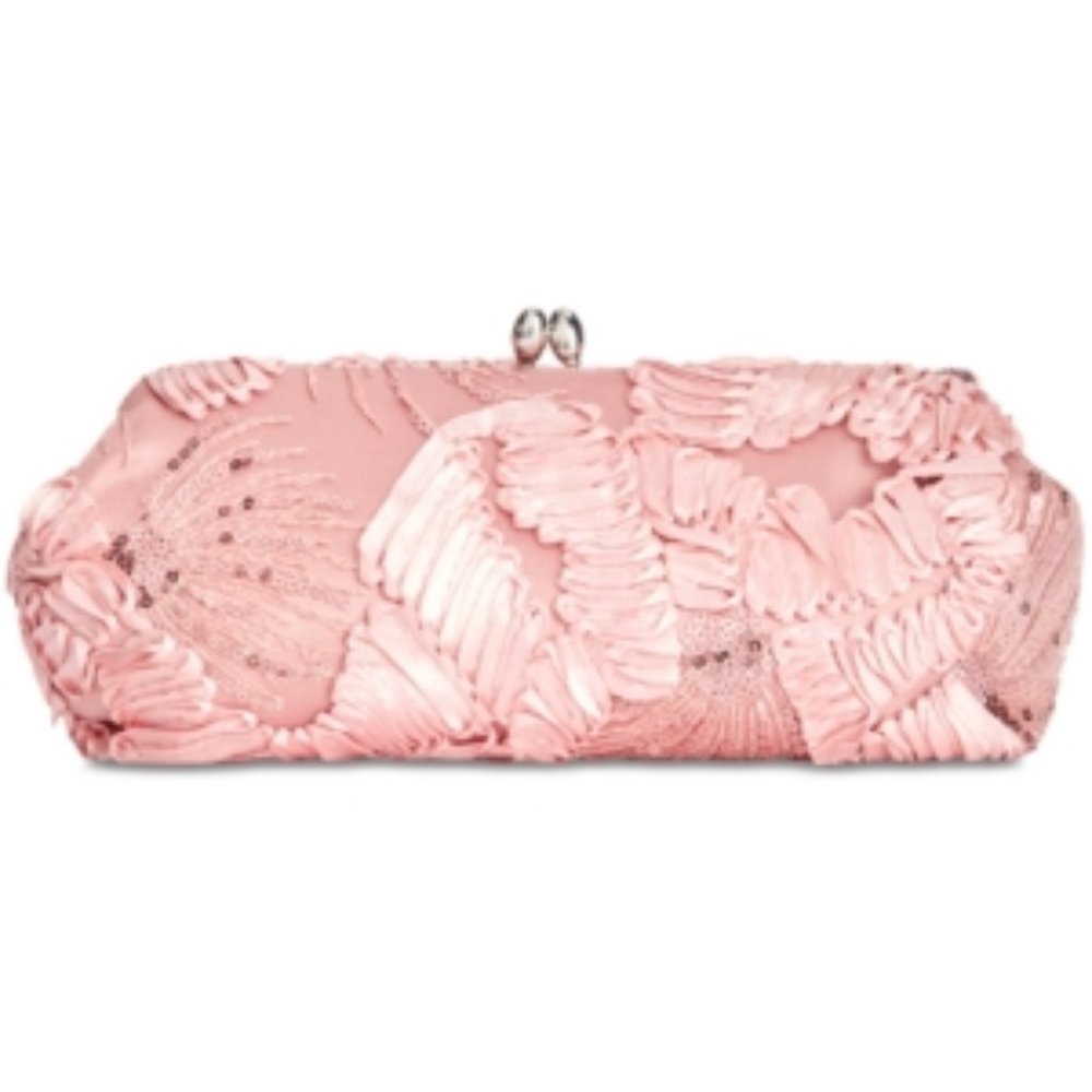 Adrianna Papell Sia Embroidered Clutch - Pink